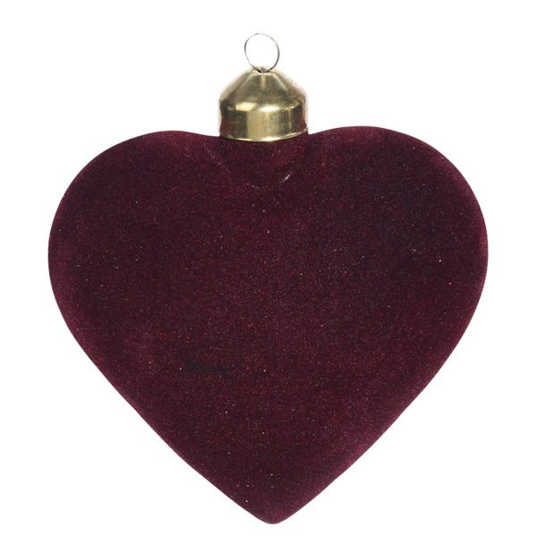 Χριστουγεννιάτικη Κρεμαστή Καρδιά Κόκκινη (8cm)